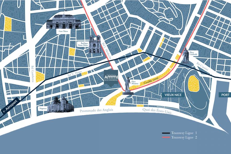 Ammi - Aparthotel AMMI Nice Massena (ex Ajoupa) - proche avenue Jean médecin